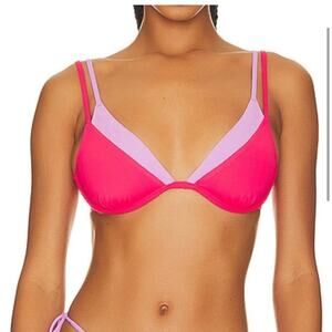 L*SPACE Fused Zendaya Bikini Top - Hot Cherry/ Jewel